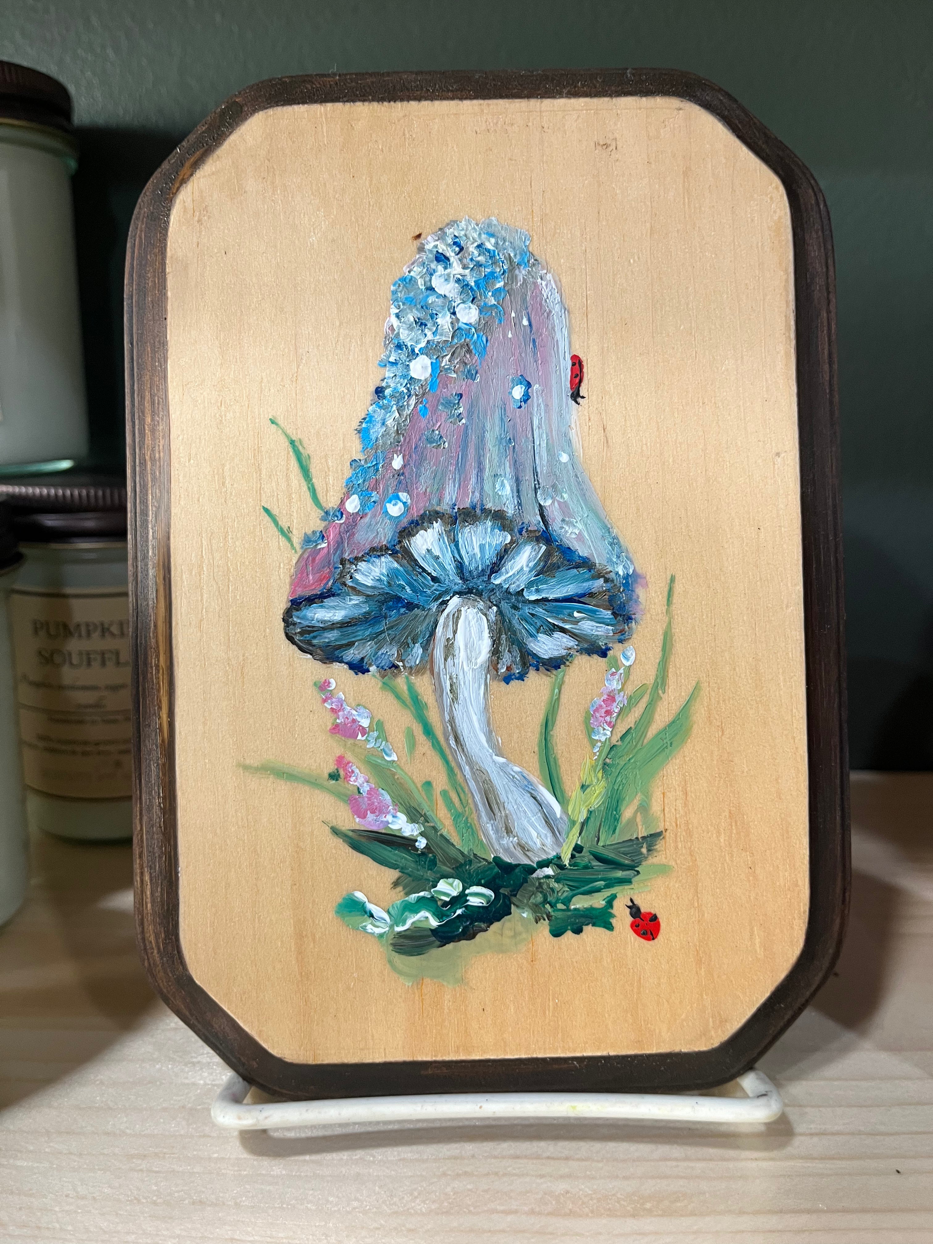 Single mushroom painting
